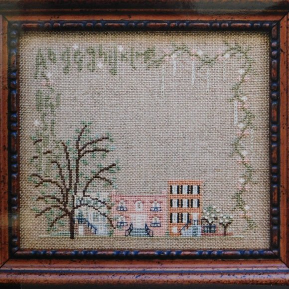 Brightneedle Key West Sampler cross stitch chart Duval Street pink house pattern - Picture 13 of 16